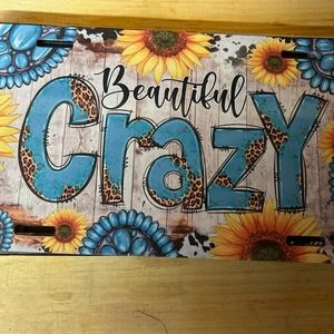 Beautiful crazy car tag